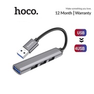 Hub 4in1 Hoco HB26 USB To 4 USB Ports (USB 3.0 / 3 USB 2.0) Compatible Data Transmission Windows / L