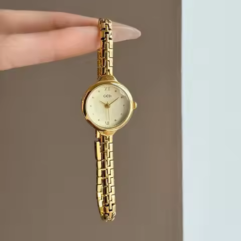 GEDI Fashion Retro Luxury Ladies Watch with Small Round Dial Bracelet Women's Watches & Clocks to Ma