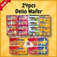 24Pcs x 16g Delio Cream Wafer (Chocolate / Strawberry / Milk / Orange)
