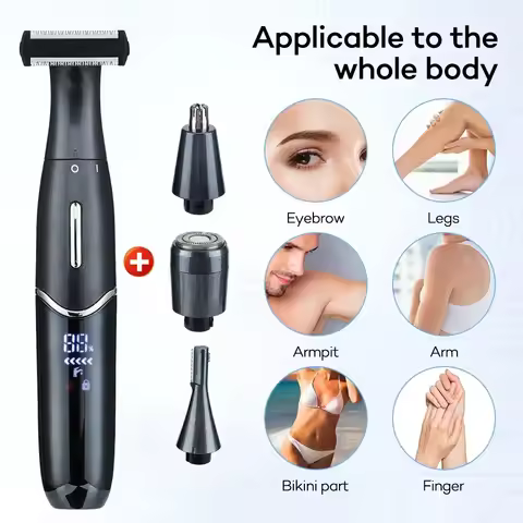6in1 electric shaver Intimate Areas Haircut Precision Shaver Men Bikini Line Sensitive Razor Balls E