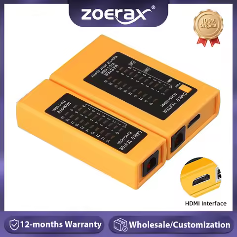 ZoeRax 2-in-1 Cable Tester, HDMI Digital Cable Tester, RJ45 Network Cable Tester, Ethernet Tester Ch