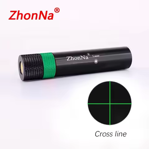 532nm Green Laser Module, 35mW, Horizontal & Cross Lines, USB-A Charging, DC5521 Cable, 3-5V, for Wo