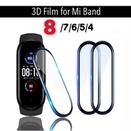 พร้อมส่งจากไทย ฟิล์ม 3D ติดหน้าจอ แบบเต็มจอ ใช้สำหรับ Xiaomi Mi Band 8/7/6/5/4 film Mi4 Mi5 Mi6 film 3D