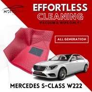 Motto Customised 5D Car Mat Mercedes-Benz S-Class W222 [PU Leather alas kaki karpet kereta carpet]
