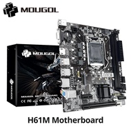 MOUGOL H61M Gaming Motherboard M.2 NVME PCIEx16 DVI Supports Dual-channel DDR3 RAM Intel Core 2/3 Ge