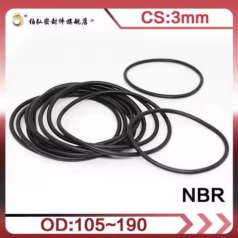 CS 2.2/2.5/3mm OD6-180mm NBR O-Ring Nitrile Rubber O-Ring Sealing Seal Gasket Ring Seal Waterproof, 