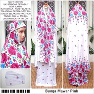 Mukena murah bali rayon motif bunga mawar