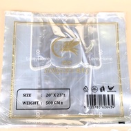 500gram PP PE Singlet Plastic Bag Transparent T-shirt Plastic Clear Plastik Beg Cap Ketam Jernih Tan