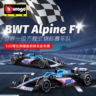 1: 43 Alpine F1 Car Model BWT Alpine Simulation Alloy Car Model Formula