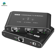 Network Splitter 1 in 3 Out 30W Per Port Network Hub RJ45 for IP Cameras VoIP Phones Office Supplies