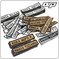 Single Uniform School Name Embroidery | Computer Embroidery Name Bet | School Nametag 2x8.5 cm