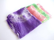 紫色 手工染絲巾 天然純蠶絲巾 圍巾 披巾 披肩