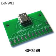 1pcs TYPE-C USB Test Board USB 3.1 with PCB Connector Adapter Board for Measuring Current Conduction