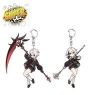 Genshin Keychain Impact Arlecchino Acrylic Key Chain Keyring Accessories Cartoon Badge Gift