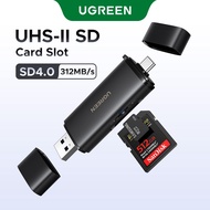 UGREEN Card Reader USB3.0&USB C to SD MicroSD TF Thunderbolt 3 for PC Laptop Accessories Smart Memor