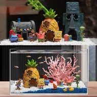 Spongebob Character Set, Pineapple House, Submarine Decoration Aquarium, Aquarium, Study Desk Decoration