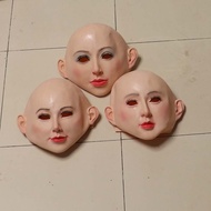 Mask Headgear Rubber latex Mask Halloween Headgear Beauty Headgear Creative Mask latex Bald Head Bea