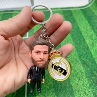 Metal Soccer Badge & Alonso Doll Keychain Set