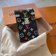 LV Louis Vuitton 村上隆 黑彩 手機包/小包