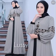 BISACOD LUSSY DRESS Ceruty Babydoll [ M L XL ] / Gamis Terbaru Lebaran 2023 / Gamis Mewah Kondangan / Gamis Dress Wanita Model Terbaru 2023 / Baju Gamis Wanita Simple Elegan Mewah / Gamis Ibu Ibu Pengajian / Baju Gamis Lebaran  / Dress Kondangan Wanita