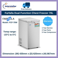 🇸🇬FARFALLA - Chest Freezer 70L - MODEL: FCF-70W - FREE DELIVERY