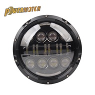 7H47LED  Lampu Kepala Motosikal 7 Inci H4 Rasuk Tinggi/Rendah untuk Davidson, Lampu Hadapan LED 7 de
