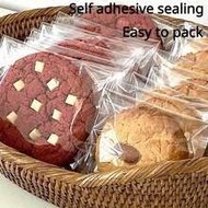 50/100pcs Transparent PP Self-Adhesive Cookie Bags, Mini Resealable Snack Candy Packaging Bags Suita
