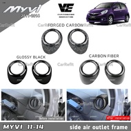 CarRefit Perodua Myvi lagi best 2011-2015 carbon fiber air outlet frame cover accessories