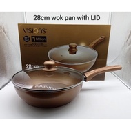 VISION METAL COOKWARE WOK PAN WITH LID
