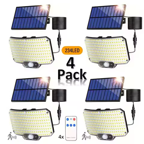234 LED Solar Lights 3 Working Modes Super Bright Motion Sensor Outdoor IP65 Waterproof Flood Wall S
