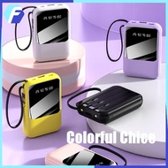 Powerbank Mini Powerbank Built in 4 Cables 300000/60000mAh Power Bank Fast Charging LED Display Port