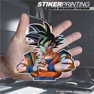 Goku fight hologram printing sticker cool anime hologram sticker