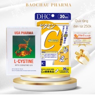 Combo L cystine 500mg + Vitamin C DHC Supports Whitening And Reducing Hair Loss, Reducing Acne (cyst