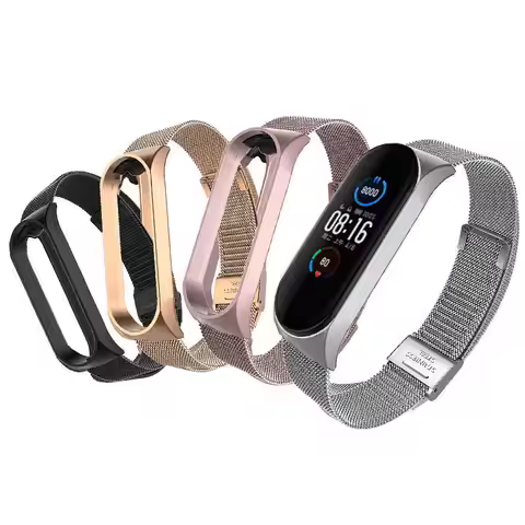 Mi band 5 4 3 Metal Strap Bracelet for Xiaomi MiBand 3 4 5 Screwless Mi Band 4 3 bracelet Mi Band Wr