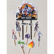 FREE FIRE TOPPER 001 FREE FIRE CAKE TOPPER/ FREE FIRE CAKE TOPPER 001 FREE FIRE CAKE DECORATIVE/ 001