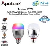 APUTURE ACCENT B7C 7W RGBWW LED Smart Bulb 2000-10000K Rechargeable Portable Video Lighting