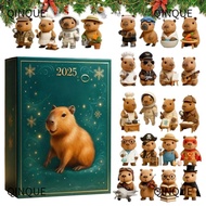 QINJUE Advent Calendar Capybara, Acrylic 2D Flat Xmas Countdown Capybara, Kawaii DIY Cartoon Xmas Tr