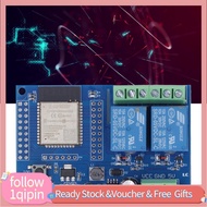 1qipin.my 2 Channel 5V Relay Module ESP 32 4M Byte Flash Large Capacity Programmable Board for Secon