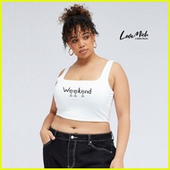 ┐ Plus size Squareneck Croptop White Sleeveless Sando Women Fashion Clothes Lovemichcollections