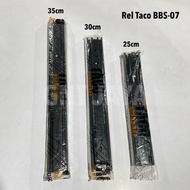 1 PAIR 2pcs DOUBLE TRACK RAILS TACO brand black drawer rail BBS007 25 30 35 black DOUBLE truck drawe