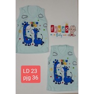 Baby Singlet/Baby Clothes/Baby Clothes With Giraffe Motifs Aged 0-6 Months, 2 pcs