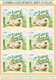 CHỈ 112.000 Đ/LỐC = 6 GÓI MÌ RONG BIỂN VỊ NGAO KORENO HÀN QUỐC - THANH MÁT KHÔNG LO CAY NÓNG - SẢN P