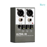 Mary Impedance Matching DI Box  Power Required Metal Chassis Live Sound Equipment 2 Channel DI Box