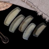 {CARDA} 1*Natural Amber Ox Horn Comb Hair No Static Health Care Brush Hairdressing Comb {Cardamom}