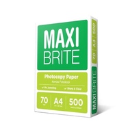 A4 70g Maxi Brite Hvs Paper 1 Ream A4 70g Maxi Brite Photocopy Paper / natural