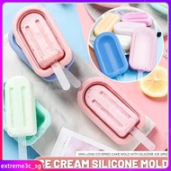 Silicone Ice Cream Mould Ice Cube Tray Popsicle Barrel Diy Mold Dessert Ice Cream Mold with Popsicle Stick