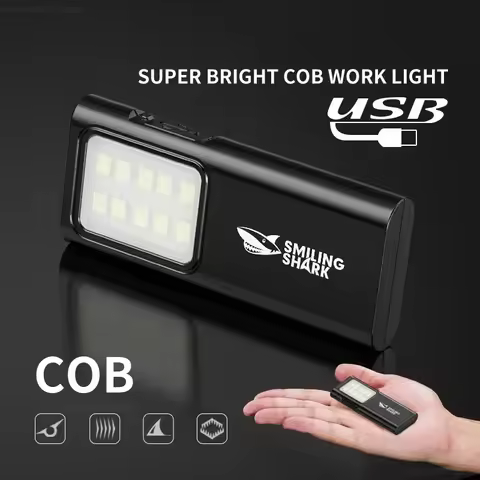 SMILING SHARK TIP065 Rechargeable Worklight COB Floodlight Pocket Flashlight with Clip Design Outdoo