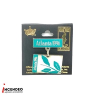 Aminco Official Olympic Atlanta 1996 Silver Button Pin Badge