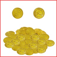 Pirate Treasure Hunt Coins Toys 100Pcs Kids Treasure Hunt Coins Metal Colored Fake Coin Toys Buried 