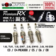 USED Japan NGK Premium RX Spark Plug - Citroen C3 C4 Picasso C5 C6 C8 1.6L TU5 1.8L EW7 2.0L EW10 3.